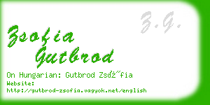 zsofia gutbrod business card